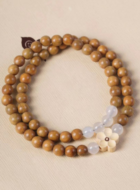 花骨朵款绿檀木DIY手链厂家批发规格0.6男女民族文玩装饰念珠首饰