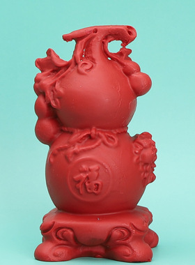 正品红朱砂副葫芦摆件家居办公摆件朱砂福字葫芦摆件工艺品