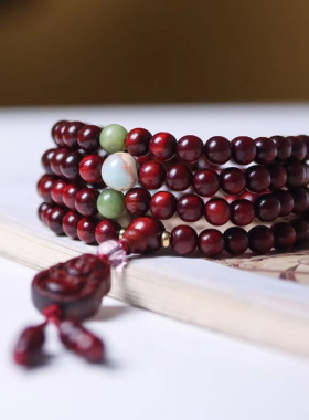 开怀款非洲小叶紫檀DIY手链厂家批发规格0.6男女念珠装饰手链首饰