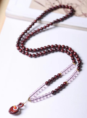 天鹅款非洲小叶紫檀DIY手链厂家批发规格0.6男女文玩装饰项链念珠