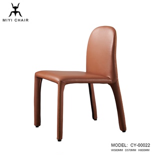 MIYI CHAIR意式轻奢客餐厅餐桌椅进口布艺铁质餐椅设计师咖啡椅子