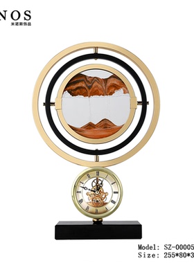 高端样板房软装设计钟表摆件