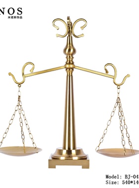 现代轻奢合金天秤创意摆设家居工