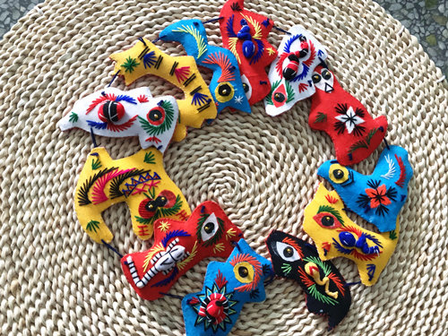 陕西特产手工刺绣布艺挂串挂饰民俗装饰品十二生肖玩具包邮,节庆用品/礼品,挂饰/生肖挂饰,淘宝优惠券,粉丝福利购,淘宝优惠卷