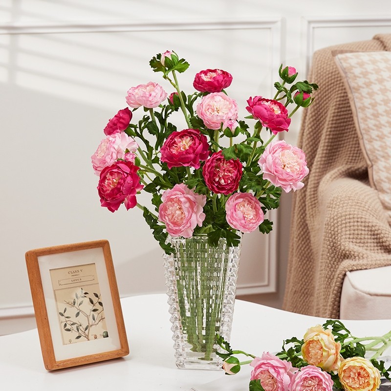 高端品质露莲仿真花洋牡丹假花客厅装饰插花摆件餐桌花艺仿生绢花,家居饰品,仿真花/假花,淘宝优惠券,粉丝福利购,淘宝优惠卷