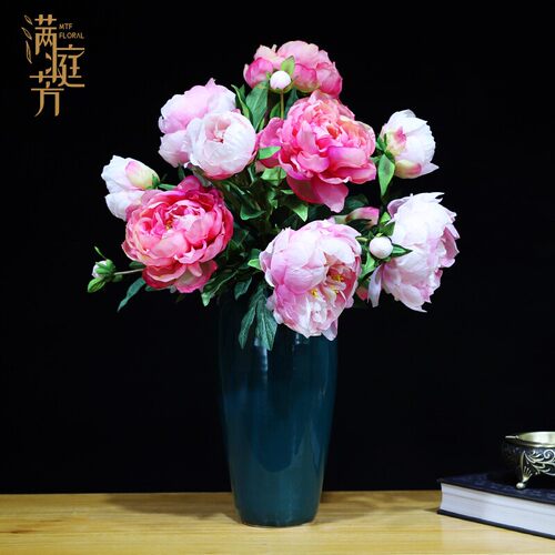 仿真牡丹花单支客厅装饰插花