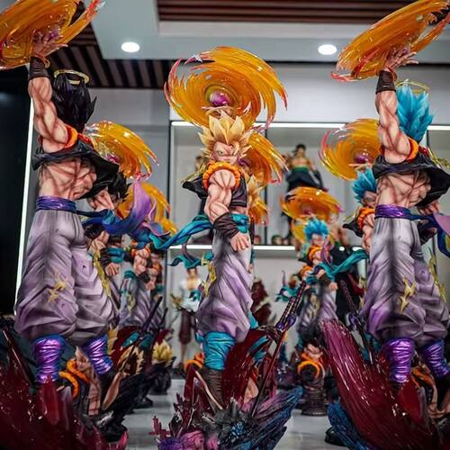 JT厂七龙珠手办云起悟吉塔三头雕赛亚人动漫潮玩桌搭生日雕像摆件