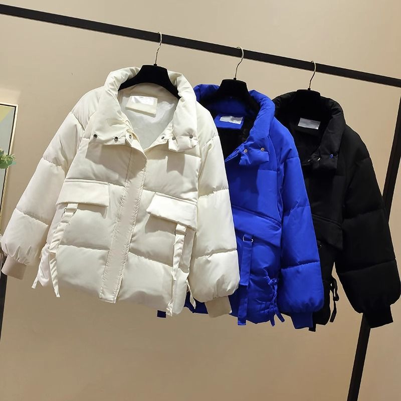 羽绒棉女短款韩版穿搭保暖冬季新宽松立领小个子女生加厚面包服