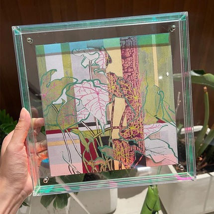 法式中古风植物花卉亚克力装饰画客厅餐厅卧室抽象艺术玄关挂画