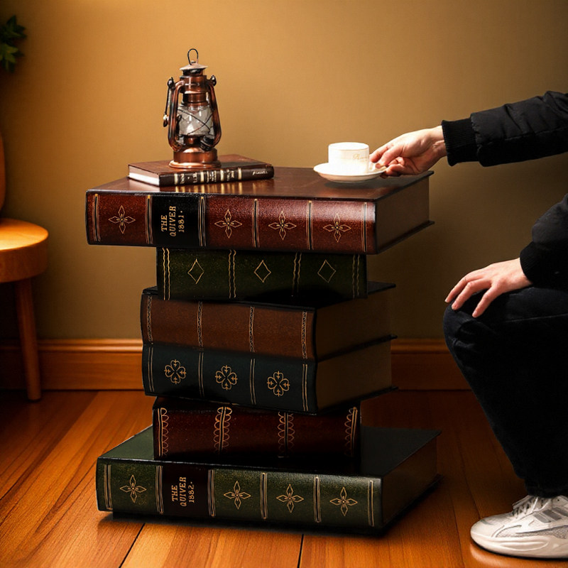 创意仿真书桌子落地装饰品摆件美式复古家用客厅边几茶几沙发边柜,家居饰品,落地摆件,淘宝优惠券,粉丝福利购,淘宝优惠卷
