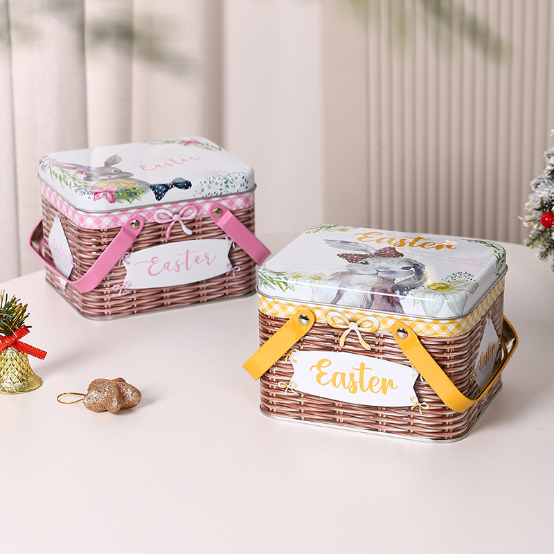 铁艺手提式糖果盒可爱精致零食曲奇饼干盒伴手礼礼品包装盒喜糖盒