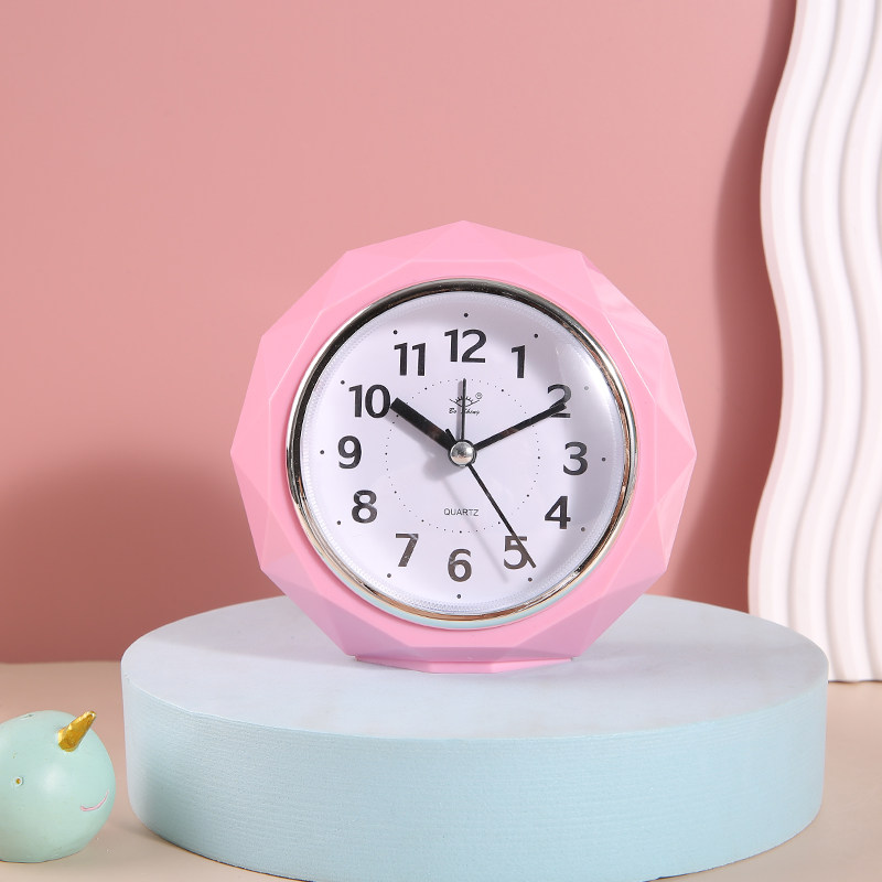 현대 미니멀리스트 시계 크리 에이 티브 홈 침실 머리맡 조용한 작은 책상 시계 학생 기숙사 어린이 방 데스크탑 알람 시계