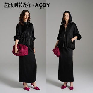ACDY 【镀金黄昏*云呼吸】设计师醋酸连帽休闲套装女5DQTZ25892