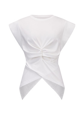 ACDY 私服设计款通勤百搭纯色显瘦无袖上衣T恤5DQTX26123