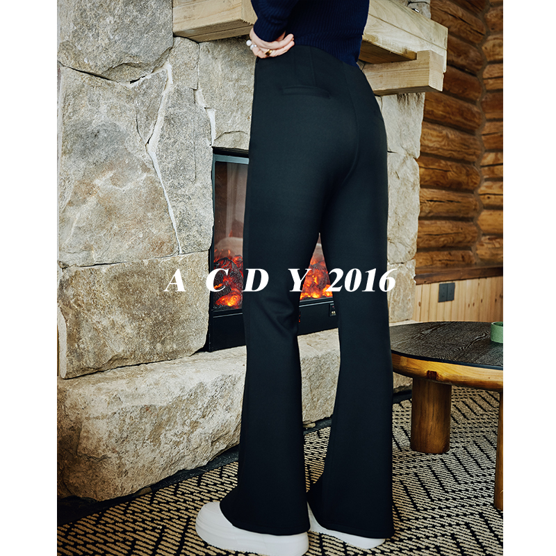 【秒杀不退换】ACDY新款纯色显瘦时尚气质喇叭裤子4DDKX25579