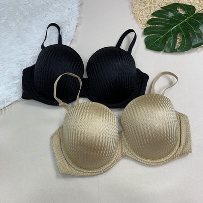 75-95CDEFG钢圈半杯内衣B0932 1/2定型模杯可拆肩带外贸大码文胸
