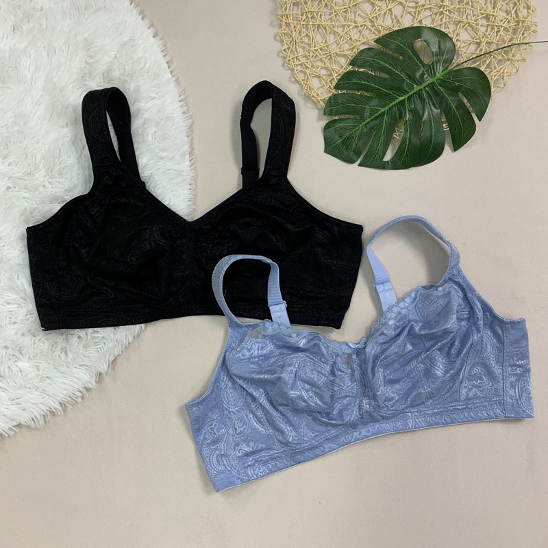 85-130CDE 无钢圈全罩杯大码内衣A0930 纯色超薄透气蕾丝外贸文胸