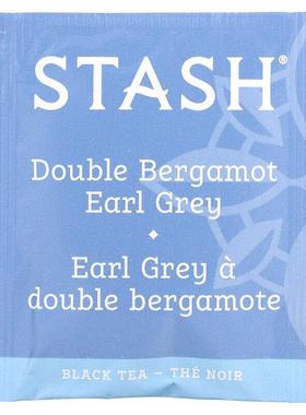 Stash Tea浓郁佛手柑伯爵茶红茶Earl Grey袋泡含咖啡因18包