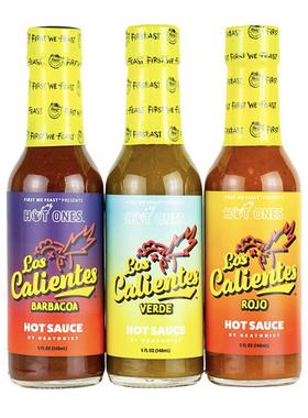 美国直邮HOT ONES LOS CALIENTES TRIO PACK 美式辣椒酱组合