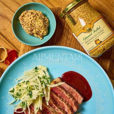 Alimentari 法国Edmond Fallot费洛 第戎白葡萄勃艮第罗勒芥末酱