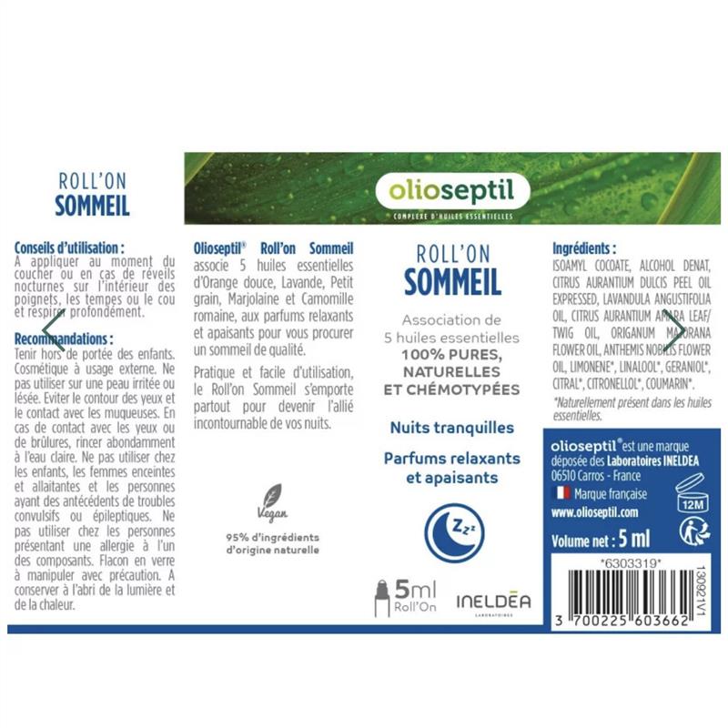 现货法国版olioseptil sommeil 滚珠薰衣草调理睡眠 放松情绪5ml