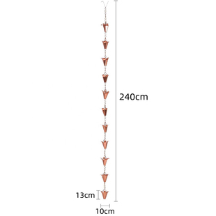 销厂促铜制百合花雨链排水链天沟檐沟落水链中式 庭院花园屋檐景厂