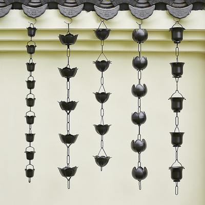 紫铜别墅雨链日式屋檐排