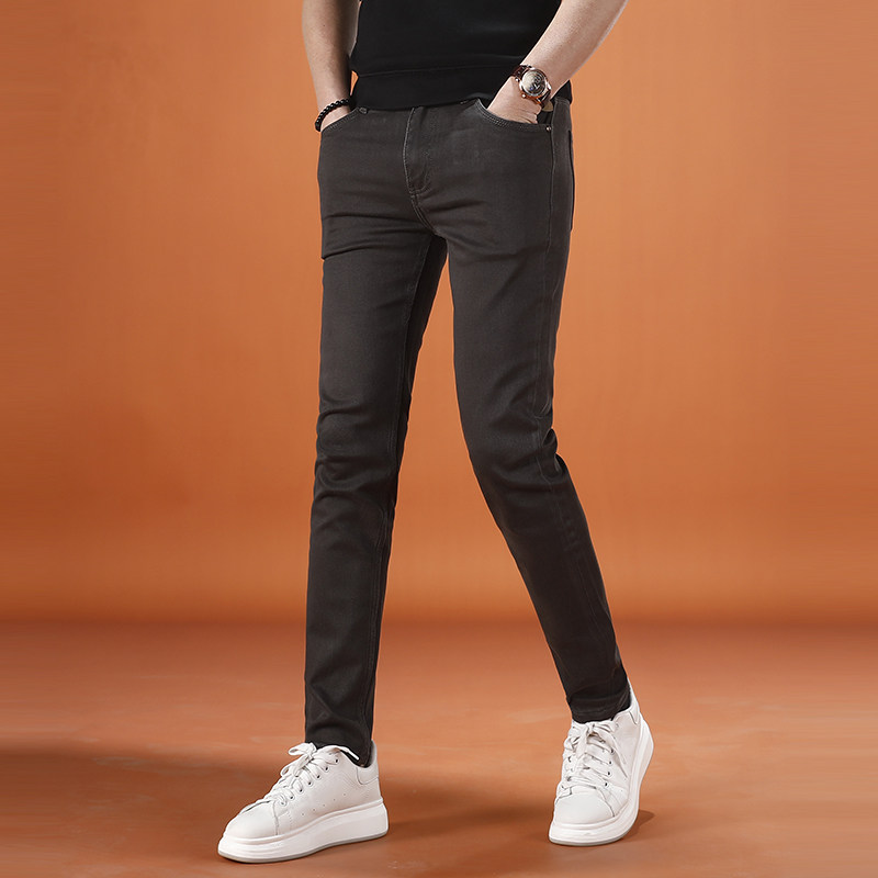 2026新款春季高端潮牌时尚休闲牛仔裤男百搭弹力修身小脚男士长裤