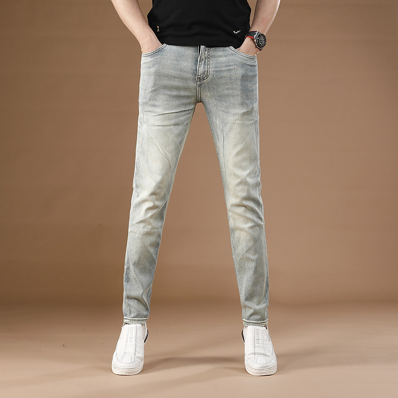 裤子男款弹力休闲百搭男士长裤2024新款牛仔裤男时尚潮流夏季薄款
