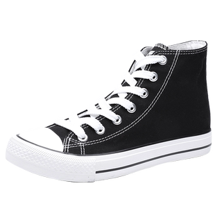 特大码4748男鞋高帮帆布鞋男大号46高邦布鞋休闲百搭学生板鞋子45