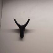 墙挂可爱粘贴挂衣钩衣柜门明装 现代简约衣柜壁挂浴室牛角衣服挂钩