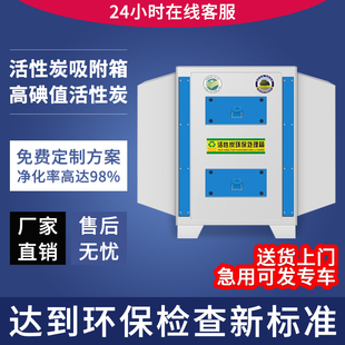 活性炭吸附箱环保废气处理设备二级除臭异味实验室工厂干式 过滤器