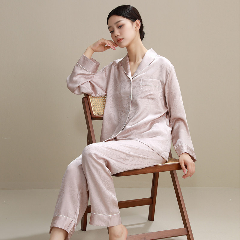 纯真丝睡衣女款母亲节妈妈高档礼物桑蚕丝柔软亲肤大气家居服高级