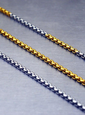 钛钢泰国金色加长款佛牌链