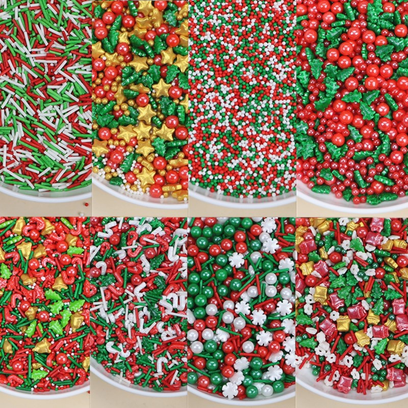 圣诞节蛋糕装饰食用糖珠糖针