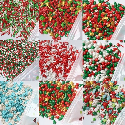 圣诞节糖珠蛋糕装饰糖果