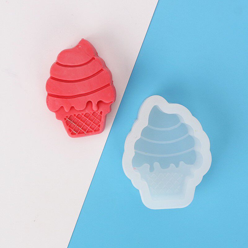 儿童生日蛋糕装饰翻糖巧克力硅胶模具甜筒冰淇淋别墅城堡烘焙摆件