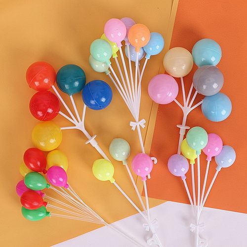卡通气球生日蛋糕装饰摆件