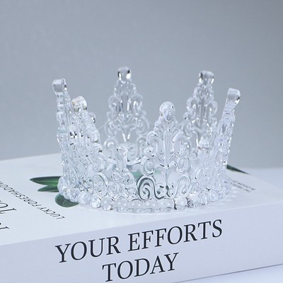 水晶皇冠女神生日蛋糕装饰摆件