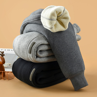 儿童加绒加厚裤子羊羔绒冬季男童女童棉裤外穿卫裤一条过冬保暖裤