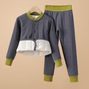 儿童校服神器秋冬季加绒加厚保暖内衣套装男童女童秋衣秋裤保暖衣