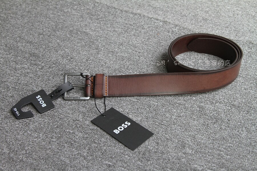 HugoBoss男真皮腰带休闲皮带