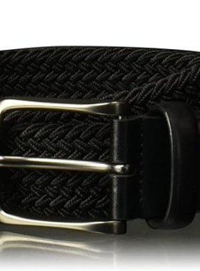 [db s]美国 Perry Ellis 男款日常休闲商务编织弹力皮带腰带38MM
