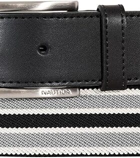 Nautica诺帝卡男皮棉休闲皮带