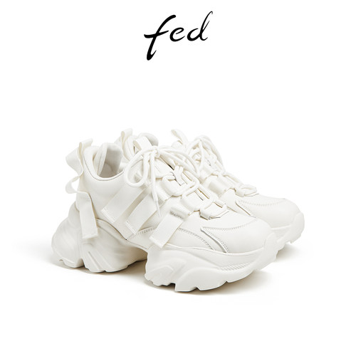 FED软底休闲鞋厚底运动鞋女