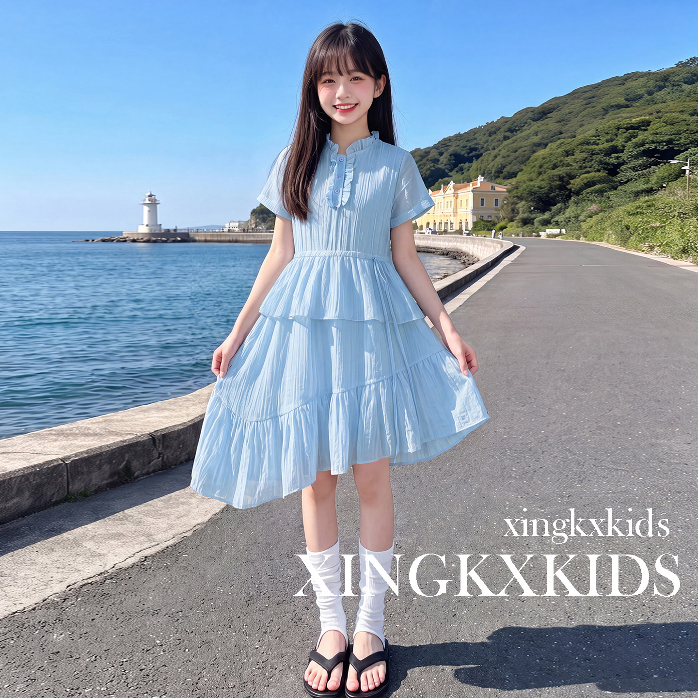 女童夏季甜美公主连衣裙