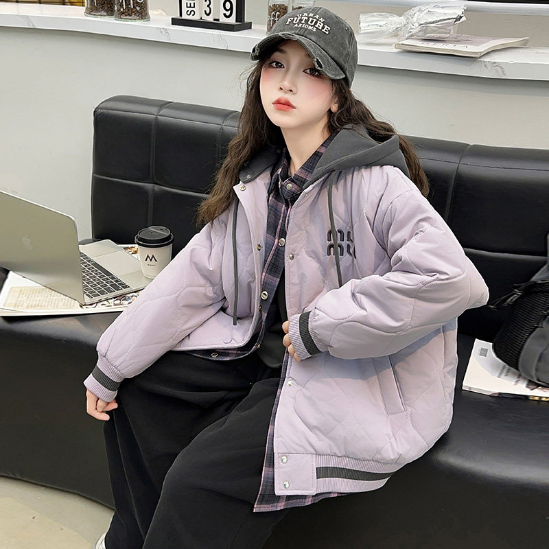 女童秋冬夹棉外套2025新款洋气女大童加厚连帽棒球服儿童冬装棉服,童装/婴儿装/亲子装,普通外套,淘宝优惠券,粉丝福利购,淘宝优惠卷