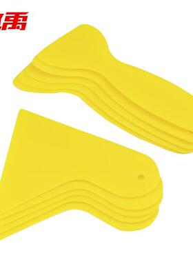 冰禹BJ81黄色塑料刮板汽车美容店贴膜工具洗车小号+大号(各50个)