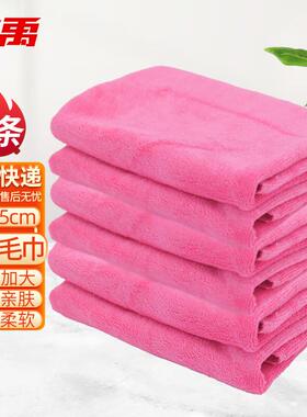 冰禹BYyc-147洗车清洁抹布超细纤维吸水毛巾35*75粉色5条(大号)