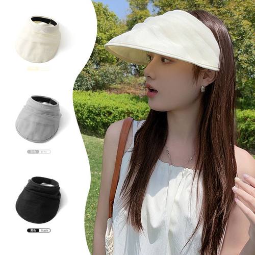 进口欧根纱发箍空顶防晒帽女夏季网纱遮阳帽防紫外线休闲百搭太